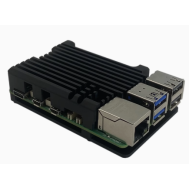 Gabinete em alum&iacute;nio preto para Raspberry Pi 5
