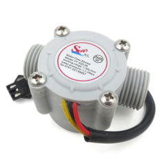 Sensor de Fluxo ZJ-S201B G1/2 1&ndash;30 L/min 5&ndash;15 V (&aacute;guas cinzas)