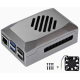 Gabinete ABS prata com ventoinha regulada por PWM para Raspberry Pi 5 - Thumb - 1
