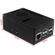 Gabinete ABS preto tamanho maior para Raspberry Pi 5B compat&iacute;vel com ventoinhas e tela touch de 3,5 polegadas - Thumb - 1