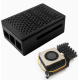 Gabinete listrado em ABS preto para Raspberry Pi 5B com cooler 3007 preto - Thumb - 1