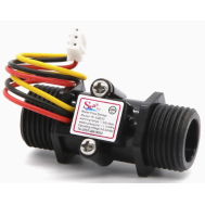Sensor de fluxo de &aacute;gua preto (Sea) ZJ-S201C G1/2 1-30 L/min 5-15 V, sensor para Arduino