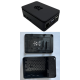 Caixa de pl&aacute;stico ABS preta com logotipo para Raspberry Pi 5B compat&iacute;vel com RA786RA799 - Thumb - 1