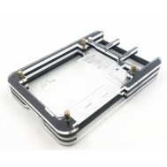 Gabinete acr&iacute;lico 5 camadas para Raspberry Pi 5, suporta ventiladores, preto