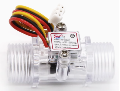 Sensor de Fluxo de &Aacute;gua Transparente ZJ-S201C G1/2 1-30 L/min 5-15 V para Arduino - Imagem 1