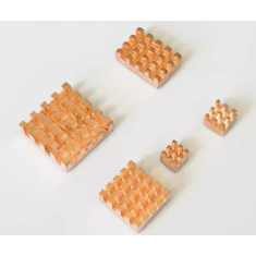 Conjunto de dissipadores de cobre e alum&iacute;nio para Raspberry Pi 5