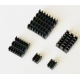 Conjunto 5 em 1 de dissipadores de alum&iacute;nio pretos para Raspberry Pi 5 - Thumb - 1