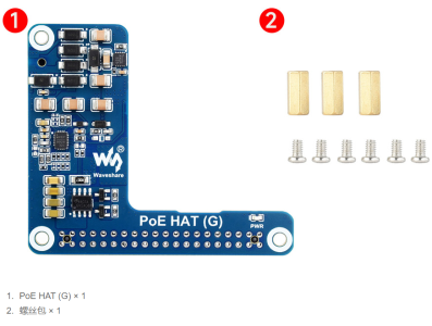 Waveshare PoE HAT (G) para Raspberry Pi e RP2040 - Imagem 1