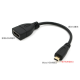 Cabo Micro HDMI para HDMI 10 cm preto em a&ccedil;o revestido de cobre para Raspberry Pi 4B e Pi 5 - Thumb - 1