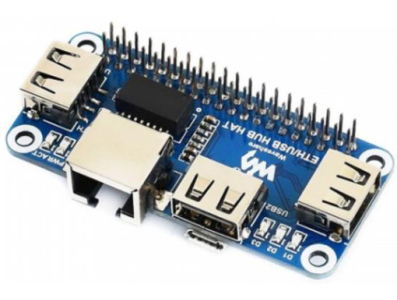 Waveshare HAT Ethernet e Hub USB para Raspberry Pi - Imagem 1