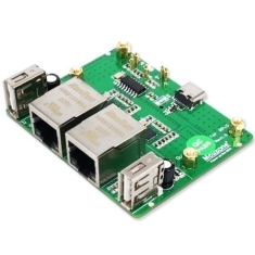 Placa de expans&atilde;o de rede dupla para Raspberry Pi e RP2040