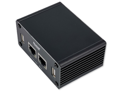 Placa de expans&atilde;o de rede dupla com gabinete met&aacute;lico preto para Raspberry Pi e RP2040 - Imagem 1