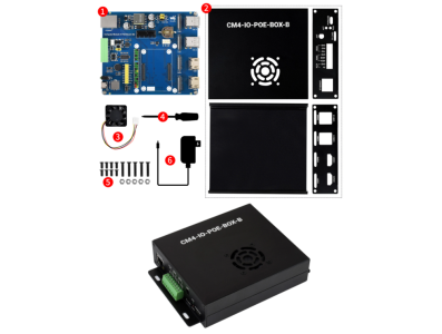 Waveshare PoE Mini computador Tipo B baseado em Raspberry Pi CM4 (CM4 n&atilde;o incluso) Plug EUA - Imagem 1