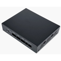 Gabinete met&aacute;lico preto para Raspberry Pi Compute Module 4 (CM4, CM4IND)