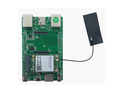 Placa IO Raspberry Pi CM4 com Dual Ethernet, suporte a m&oacute;dulo CAT4 4G LTE (Driver Free) e conector FPC para antena - Imagem 1