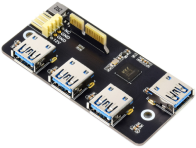 Placa adaptadora PCI-E para USB 3.2 Gen1 Tipo B para Raspberry Pi CM4 IO Board - Imagem 1
