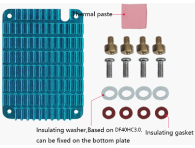 Dissipador de calor verde 5mm DF40HC3.0 para Raspberry Pi Compute Module 4 - Imagem 1