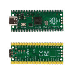 Placa compat&iacute;vel Raspberry Pi Pico com conector USB Type-C e pinos soldados
