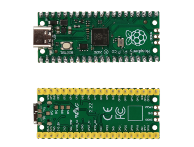 Placa compat&iacute;vel Raspberry Pi Pico com conector USB Type-C e pinos soldados - Imagem 1