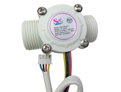 Sensor de Fluxo de &Aacute;gua ZJ-S403 (Sea) G3/4 1-30 L/min 5-24V com detec&ccedil;&atilde;o de temperatura - Imagem 1