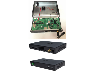 Gabinete met&aacute;lico preto para Raspberry Pi Compute Module 4 (CM4) IO - Imagem 1