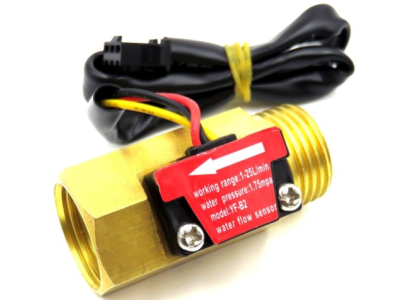 Sensor de Fluxo de &Aacute;gua ZJ-B2 G1/2 1-25 L/min 5-15 V Lat&atilde;o (Sensor Arduino) - Imagem 1