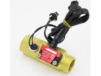 Sensor de Fluxo de &Aacute;gua ZJ-B4 (Sea) com Sonda de Temperatura G1/2 1-25 L/min 5-15 V Lat&atilde;o - Imagem 1