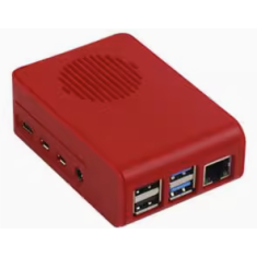 Gabinete em ABS vermelho para Raspberry Pi 4B