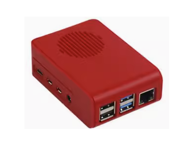 Gabinete em ABS vermelho para Raspberry Pi 4B - Imagem 1