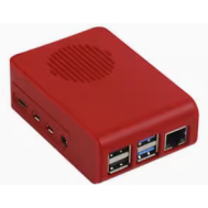 Gabinete em ABS vermelho para Raspberry Pi 4B