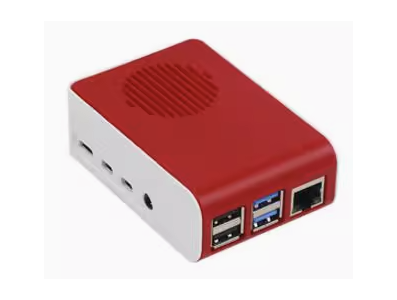 Gabinete ABS vermelho e branco para Raspberry Pi 4B - Imagem 1