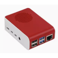 Gabinete ABS vermelho e branco para Raspberry Pi 4B