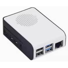 Gabinete ABS branco e preto para Raspberry Pi 4B