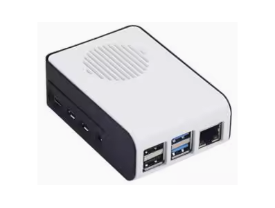 Gabinete ABS branco e preto para Raspberry Pi 4B - Imagem 1