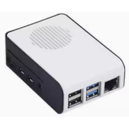 Gabinete ABS branco e preto para Raspberry Pi 4B
