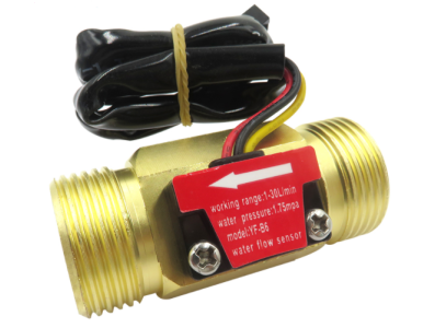 Sensor de Fluxo de &Aacute;gua ZJ-B6 G3/4 1-30 L/min 5-15 V Lat&atilde;o para Arduino - Imagem 1