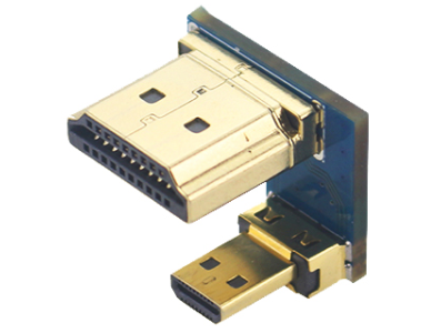 Adaptador Micro HDMI macho para HDMI macho - Imagem 1