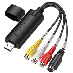 Adaptador USB 2.0 de captura de &aacute;udio e v&iacute;deo compat&iacute;vel com Windows 7/8/XP/Vista