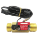 Sensor de Fluxo de &Aacute;gua ZJ-B7 (Sea) G1/2 1-25 L/min Rosca M8 com NTC50K 5-15 V Lat&atilde;o - Thumb - 1