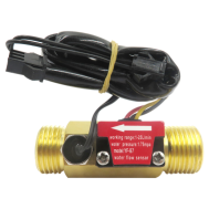 Sensor de Fluxo de &Aacute;gua ZJ-B7 (Sea) G1/2 1-25 L/min Rosca M8 com NTC50K 5-15 V Lat&atilde;o