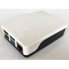 Gabinete ABS preto e branco para Raspberry Pi 4B vers&atilde;o China
