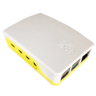 Gabinete ABS branco e amarelo para Raspberry Pi 4B