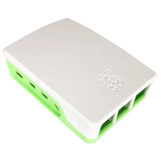 Gabinete ABS branco e verde para Raspberry Pi 4B (vers&atilde;o China)