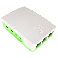 Gabinete ABS branco e verde para Raspberry Pi 4B (vers&atilde;o China)