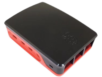 Gabinete em ABS vermelho e preto para Raspberry Pi 4B - Imagem 1
