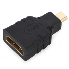 Adaptador Micro HDMI macho para HDMI f&ecirc;mea para Raspberry Pi 4