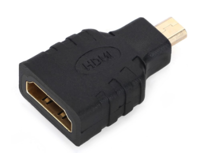 Adaptador Micro HDMI macho para HDMI f&ecirc;mea para Raspberry Pi 4 - Imagem 1