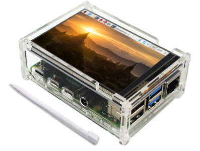 Caixa acr&iacute;lica compat&iacute;vel com Raspberry Pi 4 e LCD 3,5 polegadas - Imagem 1