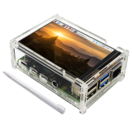Caixa acr&iacute;lica compat&iacute;vel com Raspberry Pi 4 e LCD 3,5 polegadas