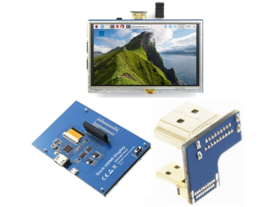 M&oacute;dulo LCD 5'' resistivo 800&times;480 com interface HDMI para Raspberry Pi 4 - Imagem 1